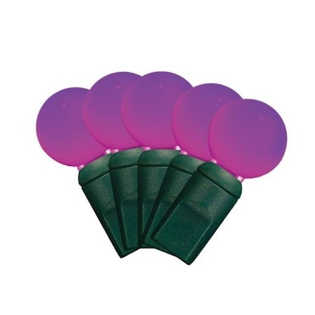 Forever Bright Kellogg Plastics 59307 0.75 in. Holiday & Christmas Indoor & Outdoor LED- Purple - Frosted Ball 59307